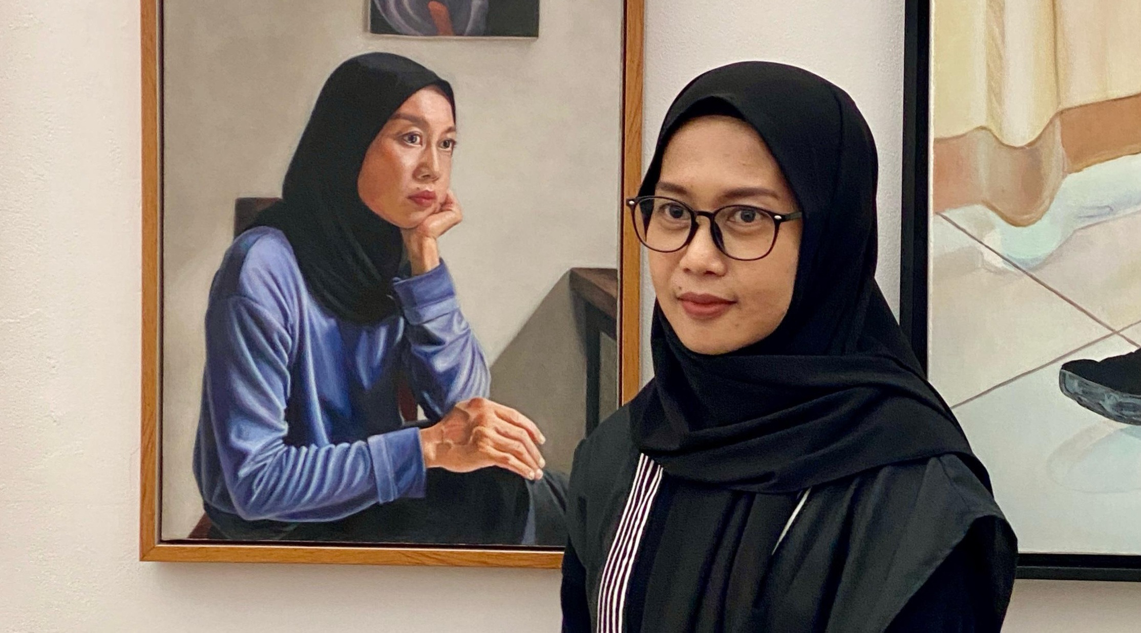 Lukisan Potret Diri Karya Zulfa Faiz, Seorang Ibu Rumah Tangga Mencuri Perhatian Mewakili Suara Seni di ARTJOG 2025