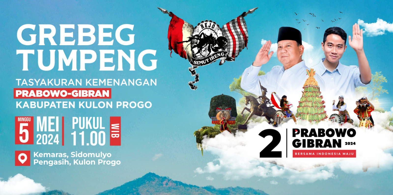 Grebeg Tumpeng, Tasyakuran Kemenangan Prabowo Gibran Kulonprogo
