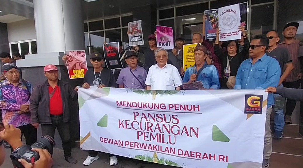 Aktivis Demokrasi Garda Datangi DPD RI Dukung Pansus dan Hak Angket Pemilu 2024
